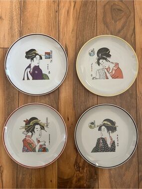 Geisha Porcelain Plates